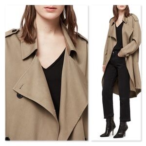 All saints sage trench coat